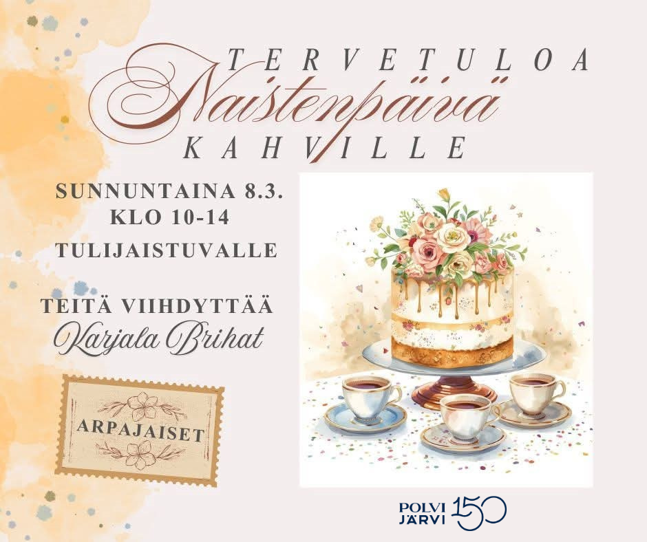 Kutsu naistenpäivän kahvitilaisuuteen